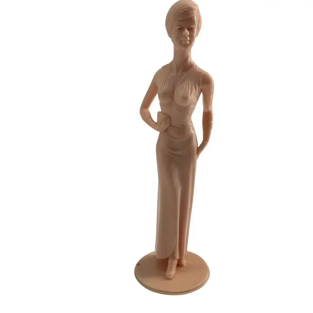 Vintage 1964 Louis Marx Campus Cuties On The Town Figure Pink Plastic 6in